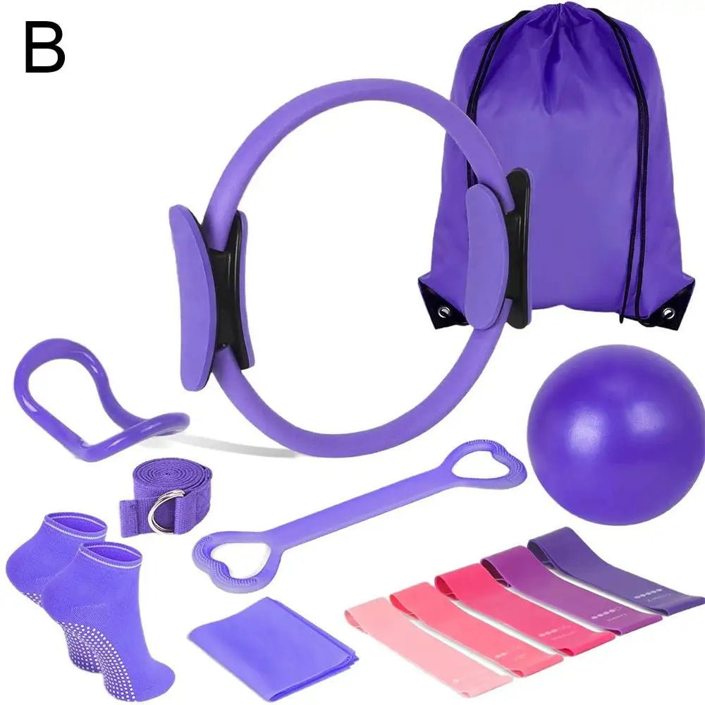 Kit Pilates Home Studio – 13 Peças Completas Roxo